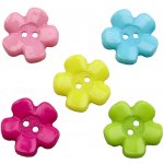 Pro Háčkování Knoflík kytička, 20 mm - mix barev – Zboží Dáma