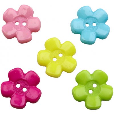 Pro Háčkování Knoflík kytička, 20 mm - mix barev – Zboží Dáma