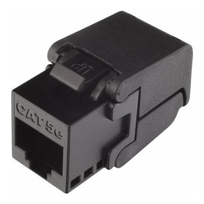 25286711 MULTIPACK 24 ks - samořezný keystone Solarix CAT5E UTP RJ45 černý SXKJ-5E-UTP-BK- – Zboží Živě