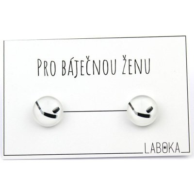 Laboka Hokej skleněné náušnice pecky – Zbozi.Blesk.cz