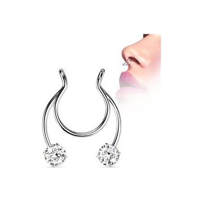 Šperky4U falešný piercing do nosu septum ST0018-ST