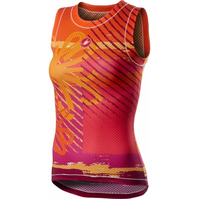 Castelli Pro Mesh Sleeveless Orange Flower – Zboží Mobilmania