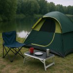 NILS Camp NC3403 Skládací kempingový stolek, šedý, 50x30x20 cm – Zboží Dáma