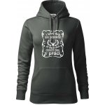 Blbý den na posedu mikina dámská Cape s kapucí Tm. břidlice šedozelená – Hledejceny.cz