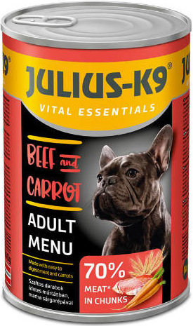 Julius -K9 Vital Essentials Adult Menu Beef & Carrot 24 x 1240 g