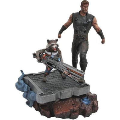 Diamond Select Avengers Infinity War Marvel Premier Collection Thor a Rocket Raccoon 30 cm – Zbozi.Blesk.cz