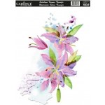 Nažehlovací obrázek na textil Cadence - akvarelová lilie, 25 × 35 cm – Hledejceny.cz