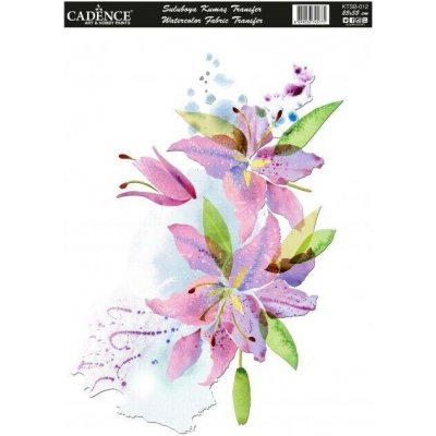 Nažehlovací obrázek na textil Cadence - akvarelová lilie, 25 × 35 cm – Hledejceny.cz