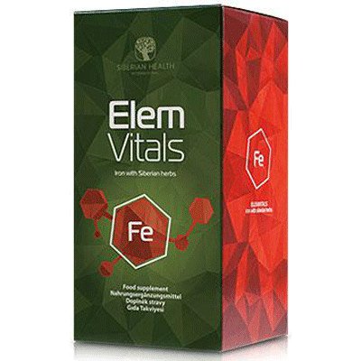 ElemVitals Iron železo se sibiřskými bylinami 60 kapslí