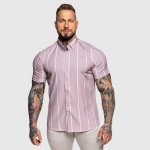 Iron Aesthetics strečová košile Short Stripe světle fialová – Zboží Dáma