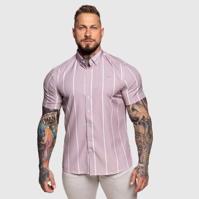 Iron Aesthetics strečová košile Short Stripe světle fialová – Zboží Dáma