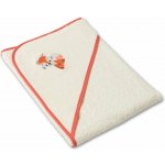 Veba LOTA osuška s kapucí jasmínová s výšivkou Lištička skořicová lemovka 75x75 cm – Zboží Dáma