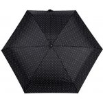 Dámský skládací vystřelovací deštník s puntíky černý – Sleviste.cz