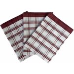Sleep-well TRADIČNÍ KÁRO 50 x 70 cm BORDÓ 3 ks – Zboží Dáma