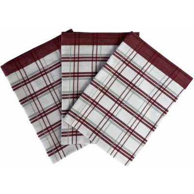 Sleep-well TRADIČNÍ KÁRO 50 x 70 cm BORDÓ 3 ks – Zboží Dáma
