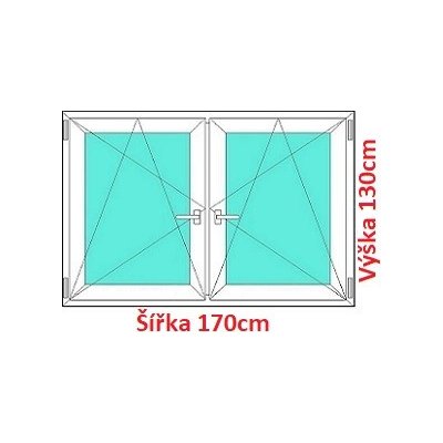 Soft Dvoukřídlé plastové okno 170x130 cm OS+OS se sloupkem – HobbyKompas.cz
