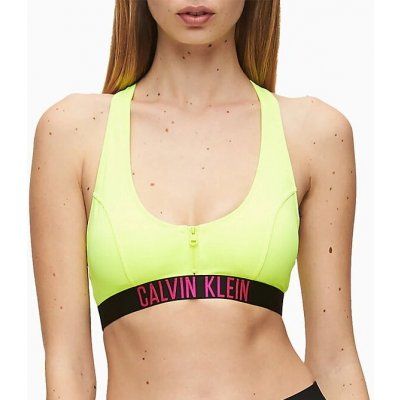 Calvin Klein KW01048 ZIP BRALETTE neon zelená