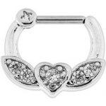 Piercingate piercing do bradavky srdce PBR00047 Čirá – Sleviste.cz