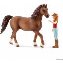 Schleich 42411 Zrzka Hannah na koni Quarter