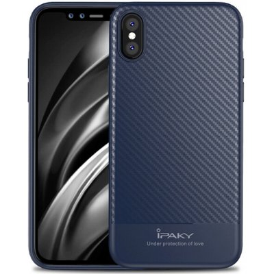 iPaky Carbon Fiber modrý – iPhone X / XS – Zboží Mobilmania