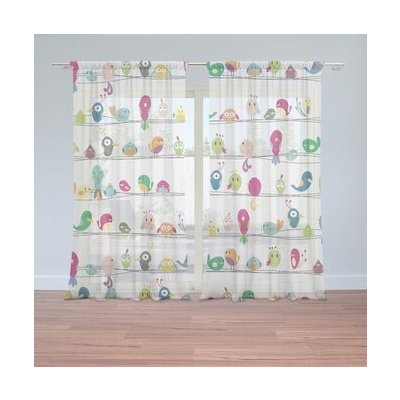 Sablio Záclony Ptáčci: 2ks 150x250cm – Hledejceny.cz
