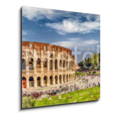 Obraz 1D - 50 x 50 cm - Panoramic view of the Colosseum and Arch of Constantine, Rome Panoramatický výhled na Koloseum a Konstantinův oblouk v Římě – Zboží Mobilmania