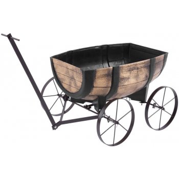 Strend Pro Kvetináč GDA Woodeff 817 whiskey barel wagon 41,5x29x19 cm