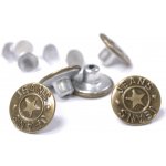 Knoflík natloukací jeansový 124501 17mm staromosaz – Hledejceny.cz