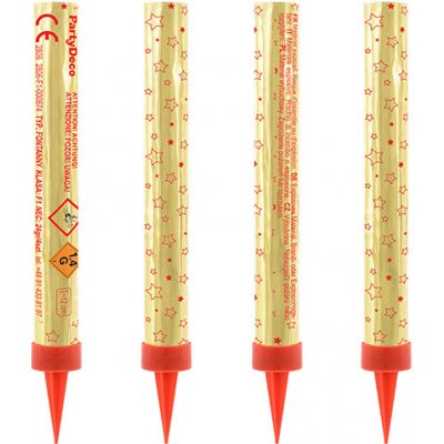 PartyDeco Fontána na dort 12 cm 4 ks - dortová fontána – Zboží Dáma