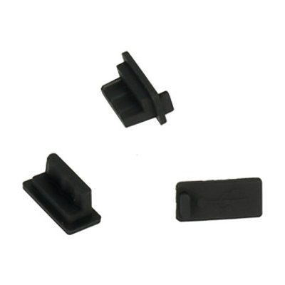 Záslepka pro konektor USB, barva černá - 10 ks balení – Zboží Mobilmania