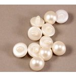 Knoflík perlička se spodním přišitím - off white - průměr 1,1 cm – Zboží Mobilmania