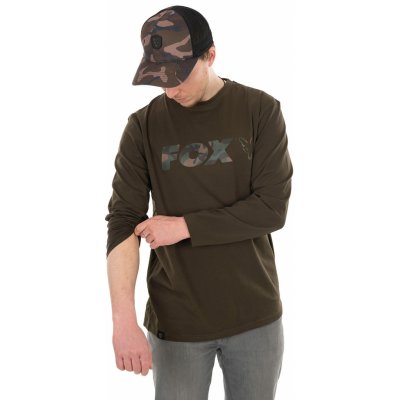 Fox International Tričko s dlouhým rukávem Khaki/Camo LS T-Shirt – Zbozi.Blesk.cz
