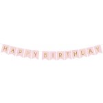 Girlanda růžová HAPPY BIRTHDAY – Zboží Dáma