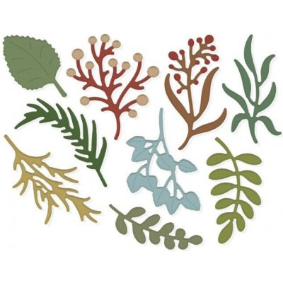 DP Craft vyřezávací šablona Květy a listy 9 ks – Sleviste.cz
