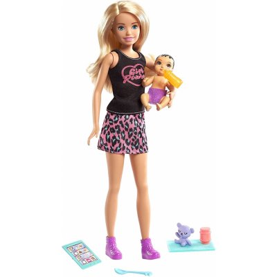 Barbie Chůva + miminko/doplňky černé tričko – Zboží Mobilmania
