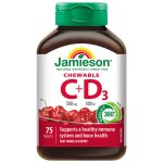Jamieson Vitamíny C a D3 třešeň cucací 75 tablet – Hledejceny.cz