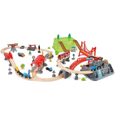 Hape Vláčkodráha s hracím boxem – Sleviste.cz