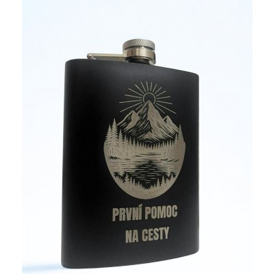 Placatka První pomoc na cesty stylový dárek s gravírováním Stříbrná – Zboží Mobilmania