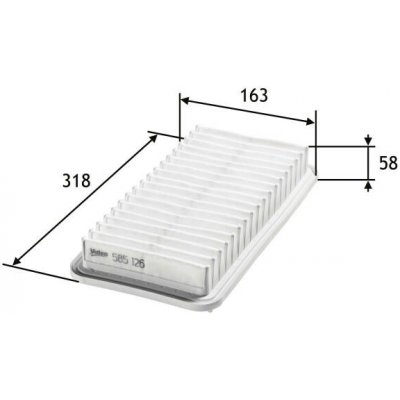 Vzduchový filtr VALEO 585126 – Hledejceny.cz