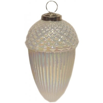 Clayre & Eef Vánoční skleněná růžová antik ozdoba žalud Ø 7*12 cm – Hledejceny.cz