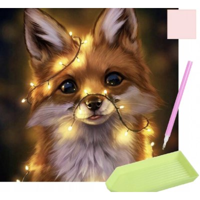 Popron Mozaiková diamantová výšivka Liška – Zboží Dáma