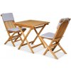 Zahradní sestava FurniGO dřevěný balkonový set Bristol teak