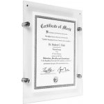 A-Z Reklama CZ Bezrámový distanční Plexi rámeček na plakát A4 - Distanční šrouby stříbrné matné – Sleviste.cz