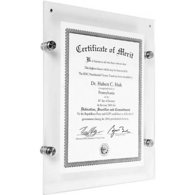 A-Z Reklama CZ Bezrámový distanční Plexi rámeček na plakát A4 - Distanční šrouby stříbrné matné – Sleviste.cz