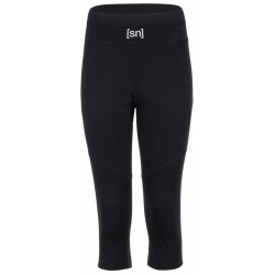 Super Natural merino legíny Active Leaves 3/4 jet black