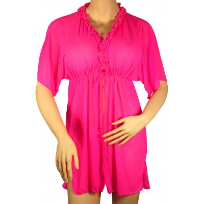 Sefon Caribe kaftan šaty na pláž S761 zářivě růžová – Zboží Dáma