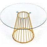 Rauman Jídelní stůl Liverpool, čirá / zlatá – Zboží Dáma