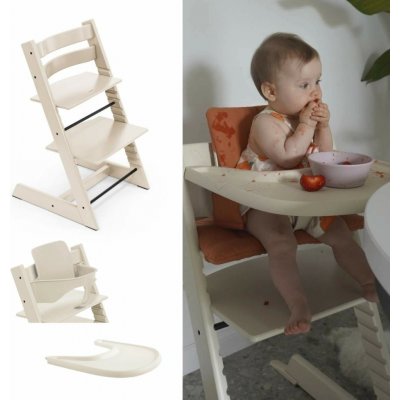 Stokke Tripp Trapp Bundle + pultík Vanilla White – Zbozi.Blesk.cz