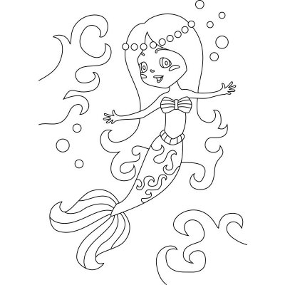 Radost v písku Šablona na pískování mořská víla A5 148 x 210 mm – Zboží Dáma