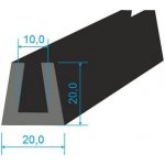 00535007 Pryžový profil tvaru "U", 20x20/10mm, 70°Sh, EPDM, -40°C/+100°C, černý – Zboží Mobilmania